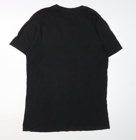 Nike Men's Black Medium Slim Fit Space T-Shirt