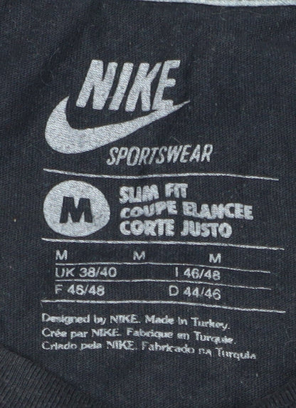 Nike Men's Black Medium Slim Fit Space T-Shirt