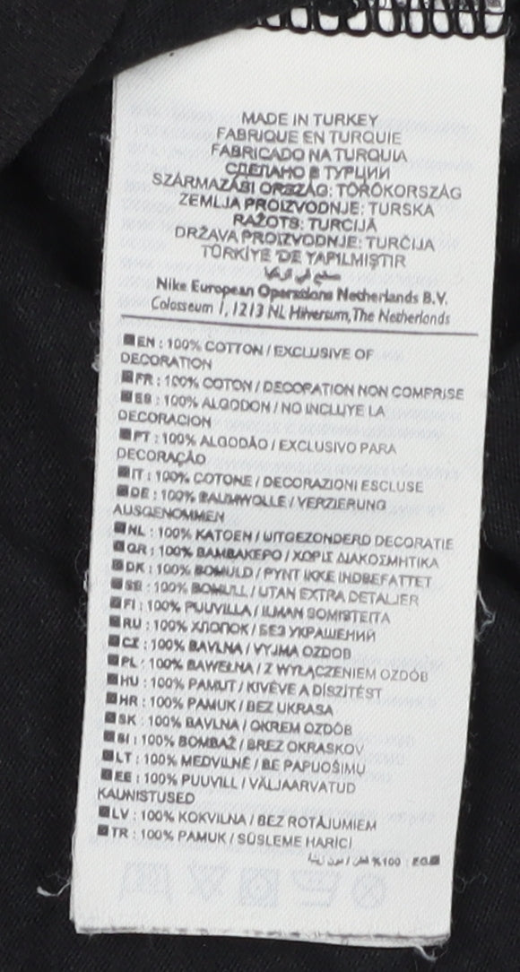 Nike Men's Black Medium Slim Fit Space T-Shirt