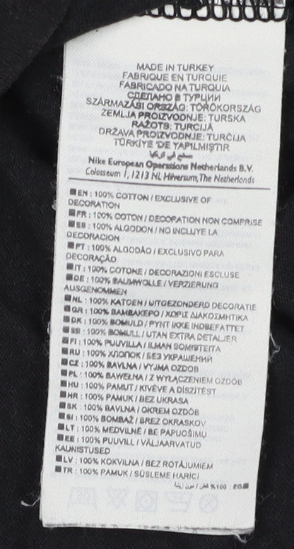 Nike Men's Black Medium Slim Fit Space T-Shirt