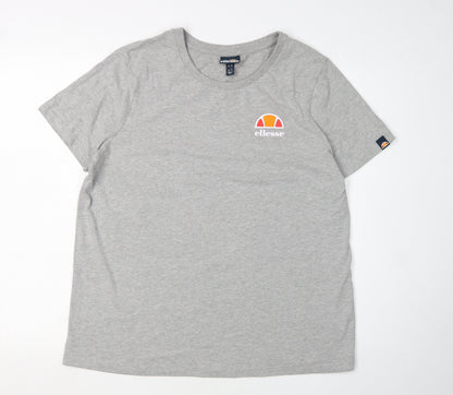 Womens UK Size 14 ellesse Grey Basic T-Shirt