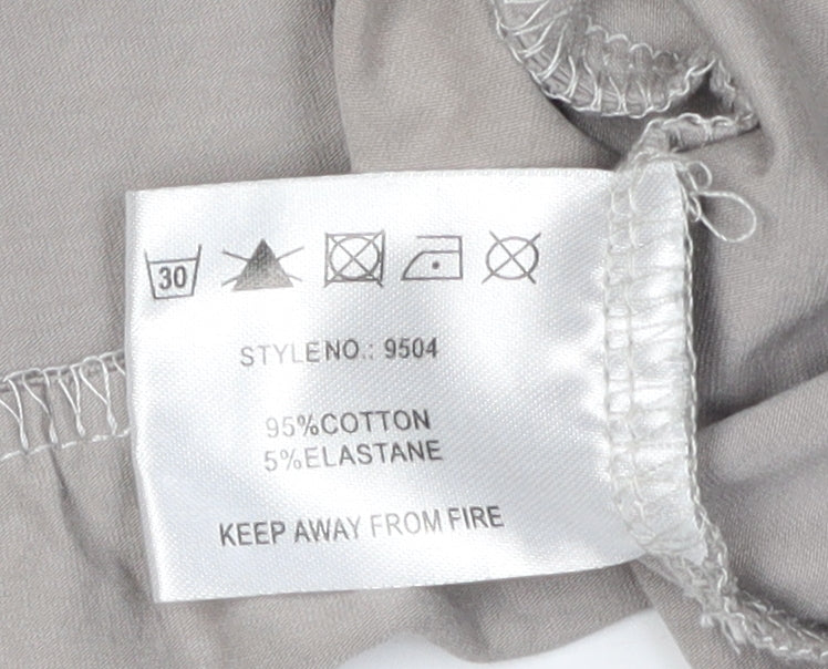 First Avenue Grey Camisole Tank Top, Women M, Ruffle Accents