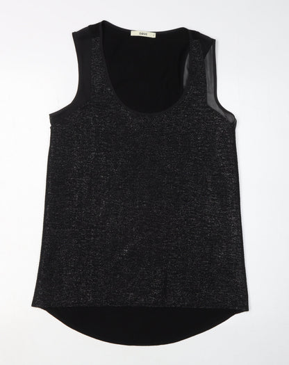 Womens UK Size S Oasis Black Basic Tank