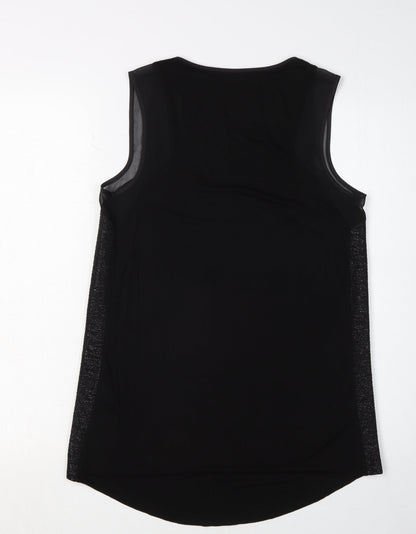 Womens UK Size S Oasis Black Basic Tank