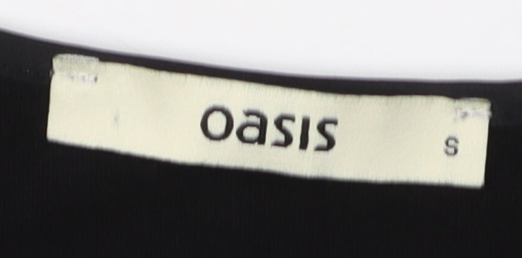 Womens UK Size S Oasis Black Basic Tank
