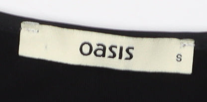 Womens UK Size S Oasis Black Basic Tank