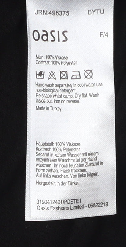 Womens UK Size S Oasis Black Basic Tank
