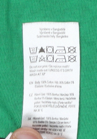 Tescos Boys Green Grinch Sequin T-Shirt 8-9 Years Christmas Fun