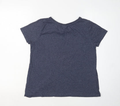 Unisex Adults UK Size 14 Harry Potter Blue Basic T-Shirt