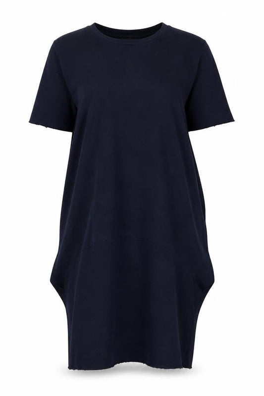 Front view of COS Women's Black T-Shirt Dress, size S