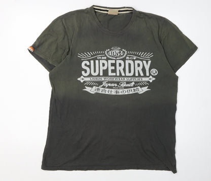 SuperDry Men's Green Vintage T-Shirt M, Short Sleeve