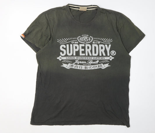 SuperDry Men's Green Vintage T-Shirt M, Short Sleeve