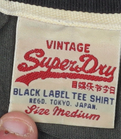 SuperDry Men's Green Vintage T-Shirt M, Short Sleeve