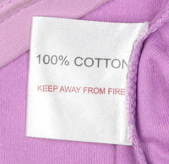 EWM Women's Pink M Basic Cotton T-Shirt