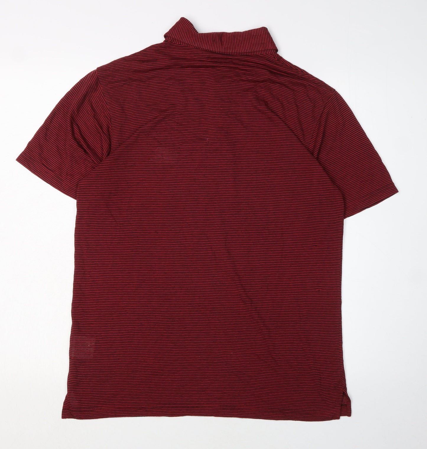 Weird Fish Men's Red Striped Polo Shirt - Small, Casual