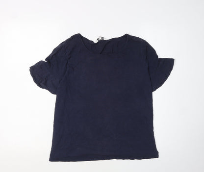Womens UK Size L Great Plains Blue Basic T-Shirt