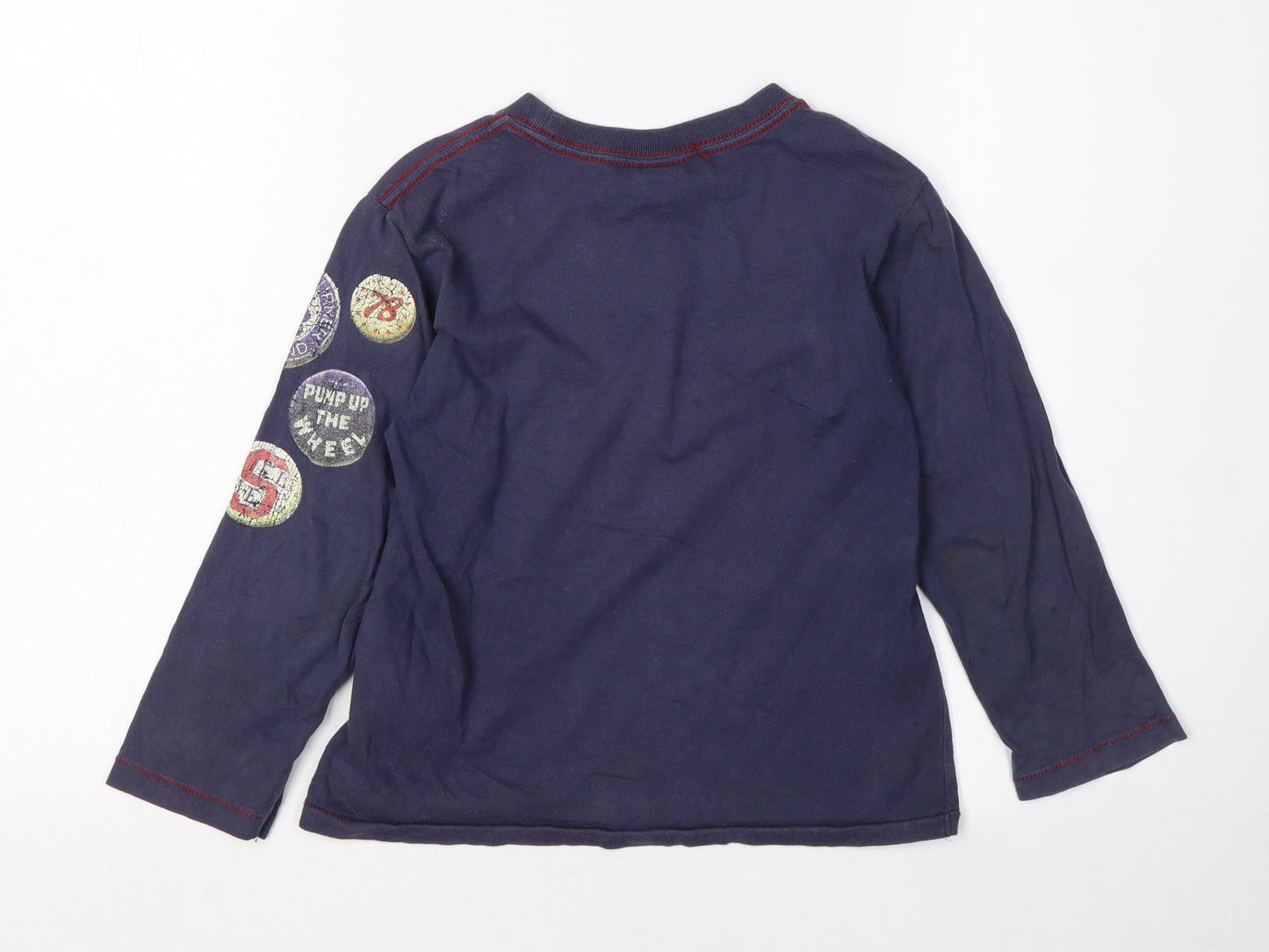 Diesel Boys Blue Graphic Long Sleeve T-Shirt Size 6 Years