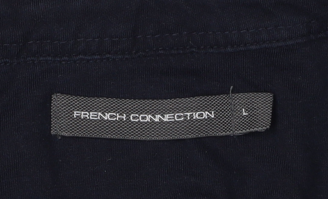 French Connection Men's Black Polo Shirt, L, Casual Style