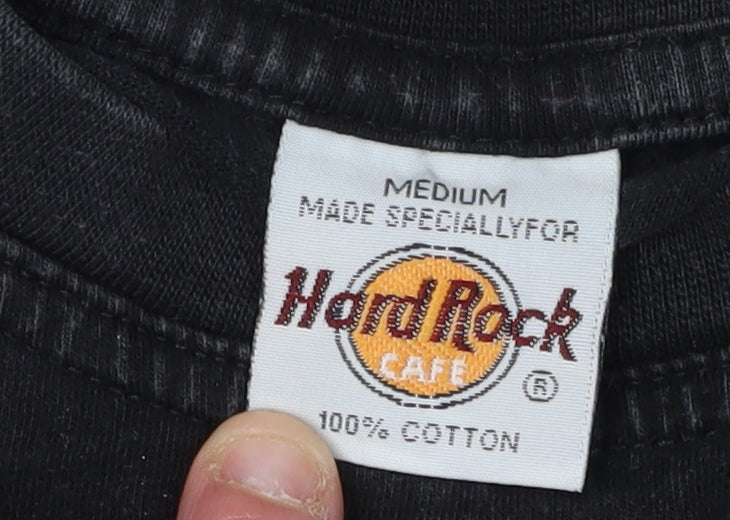 Unisex Adults UK Size M Hard Rock Cafe Black Basic T-Shirt
