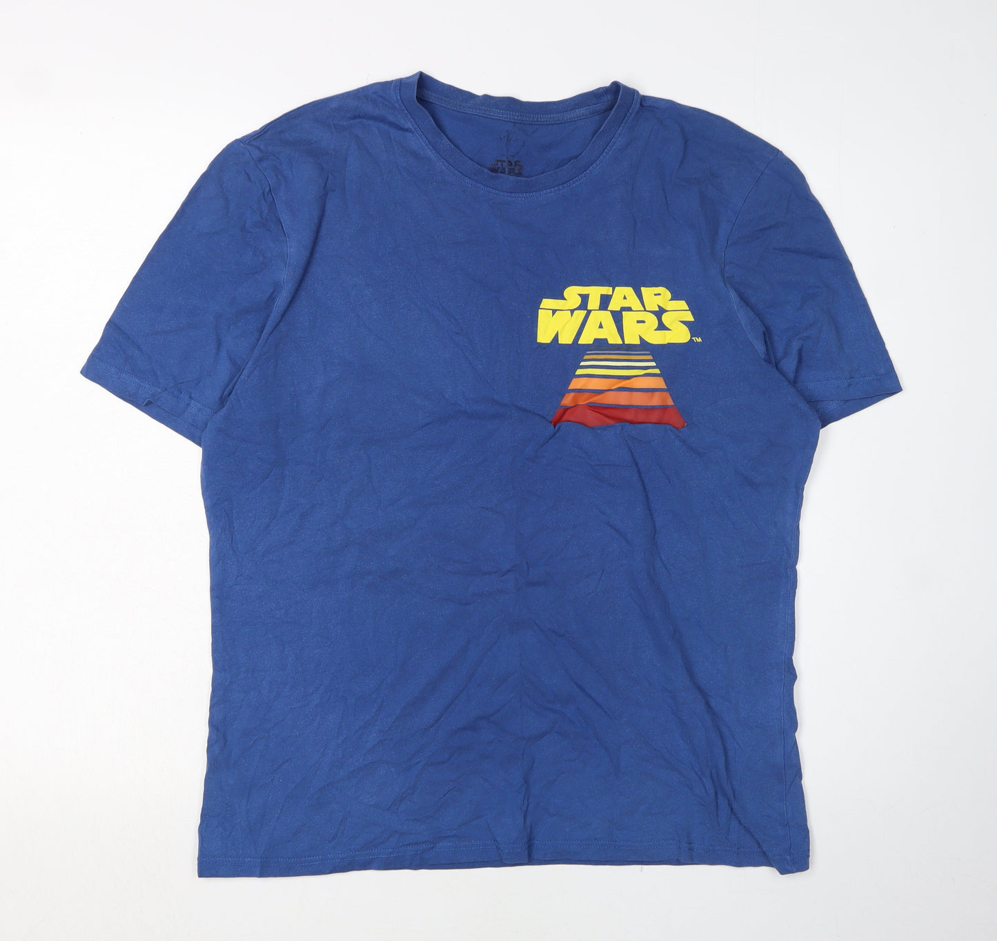 Marks and Spencer Star Wars T-Shirt, Blue, Men's M, Graphic Tee