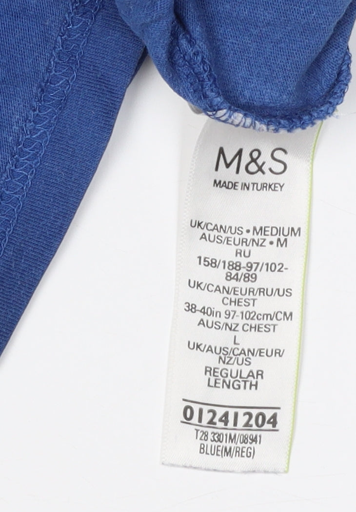 Marks and Spencer Star Wars T-Shirt, Blue, Men's M, Graphic Tee