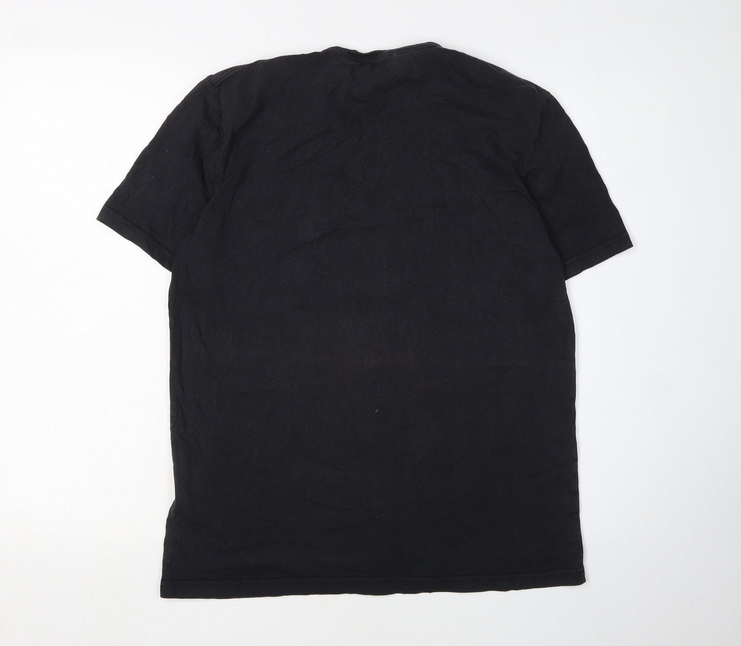 mytees Men's Black Graphic Print Cotton T-Shirt M
