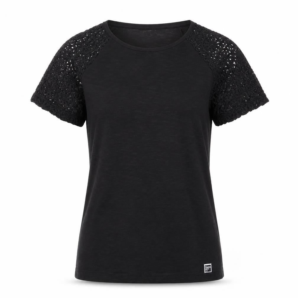 Womens UK Size 8 Superdry Black Basic T-Shirt