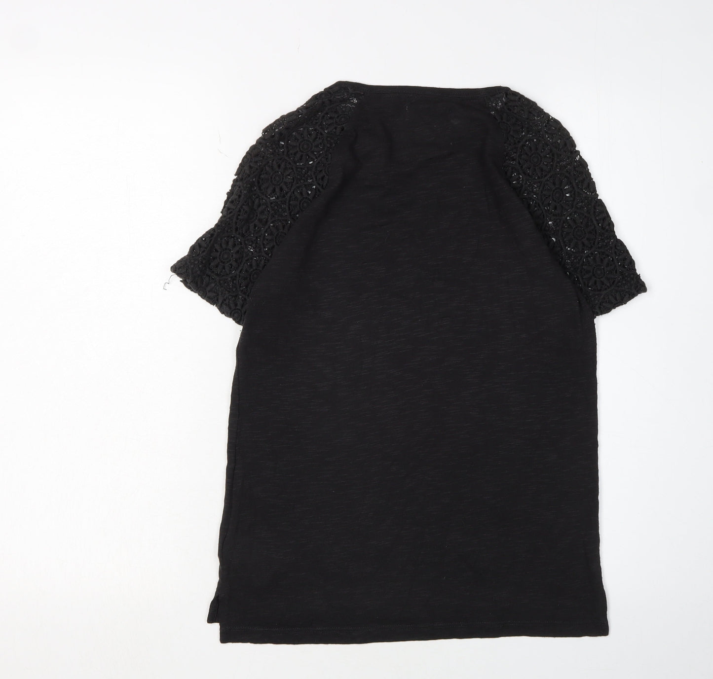 Womens UK Size 8 Superdry Black Basic T-Shirt