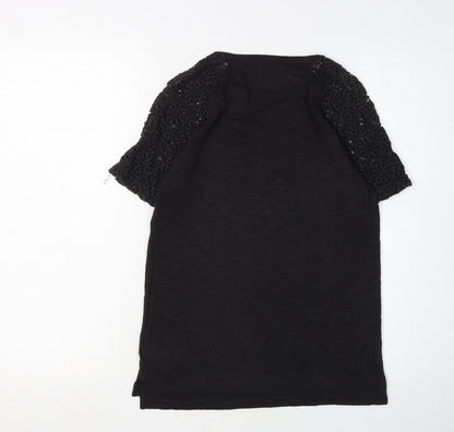 Womens UK Size 8 Superdry Black Basic T-Shirt