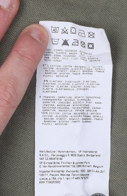 Napapijri Men's Green Polo Shirt Size L - Solid Casual Style