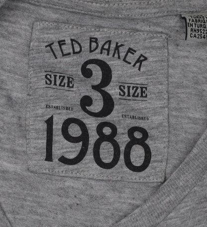 Ted Baker Men's Grey Graphic Print T-Shirt M