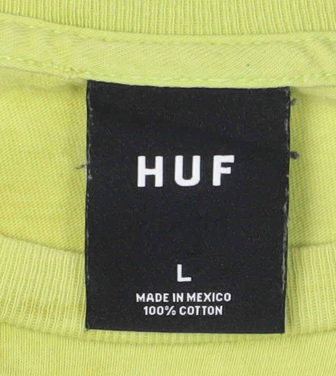 Mens UK Size L HUF Green  T-Shirt