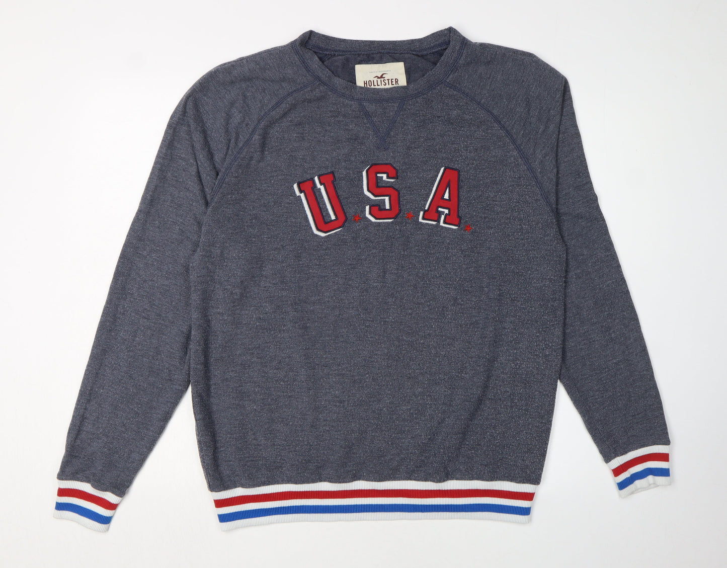 Mens UK Size M Hollister Grey Pullover Sweatshirt