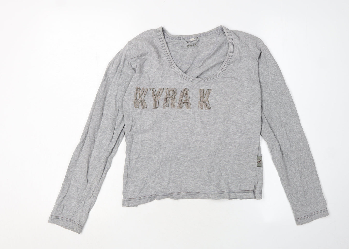 KYRA K Women's Grey T-Shirt, M, Casual Style