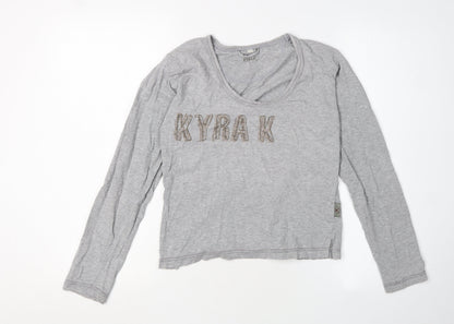 KYRA K Women's Grey T-Shirt, M, Casual Style