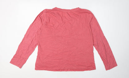 Womens UK Size M Disney Pink Basic T-Shirt
