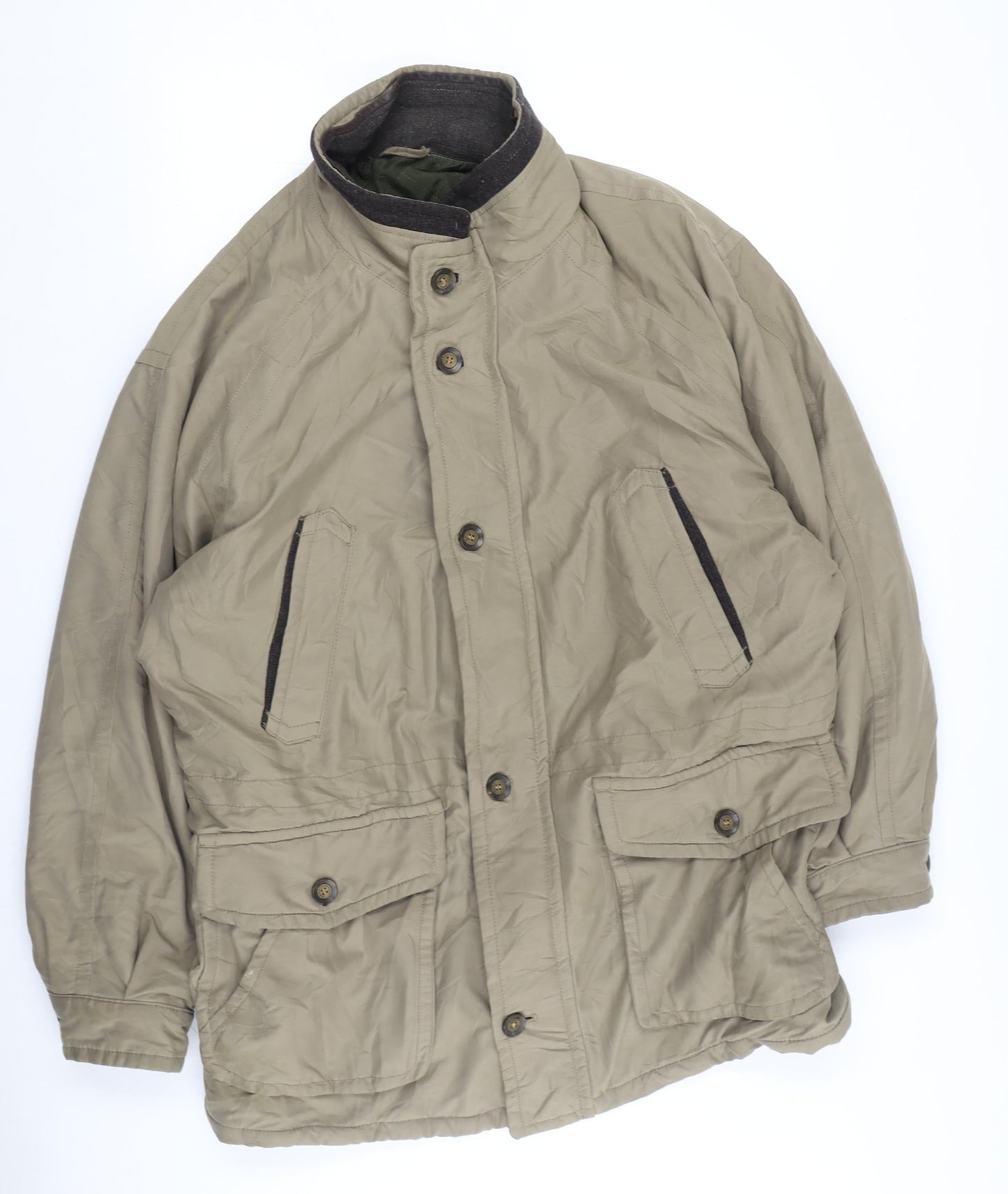 Mens UK Size 44 Micro-Fibre Garment Beige Military Jacket
