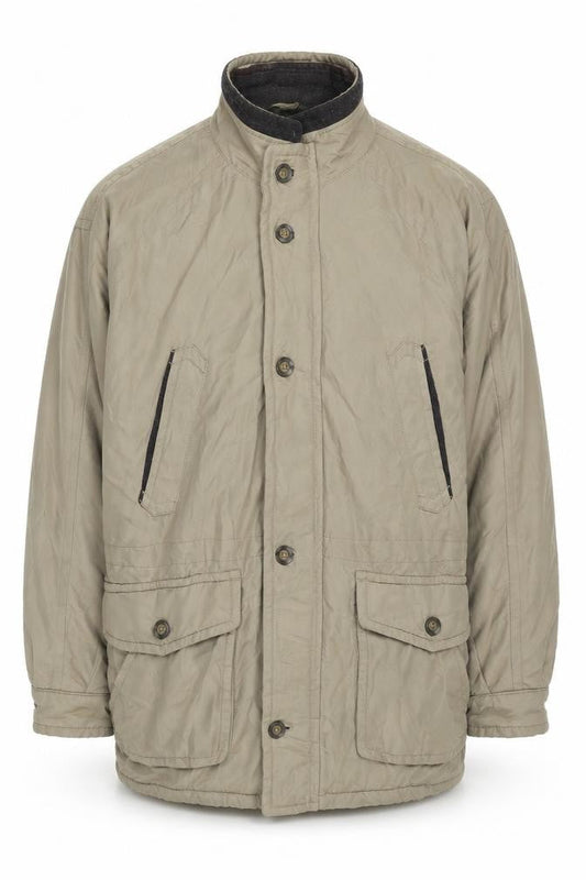 Mens UK Size 44 Micro-Fibre Garment Beige Military Jacket