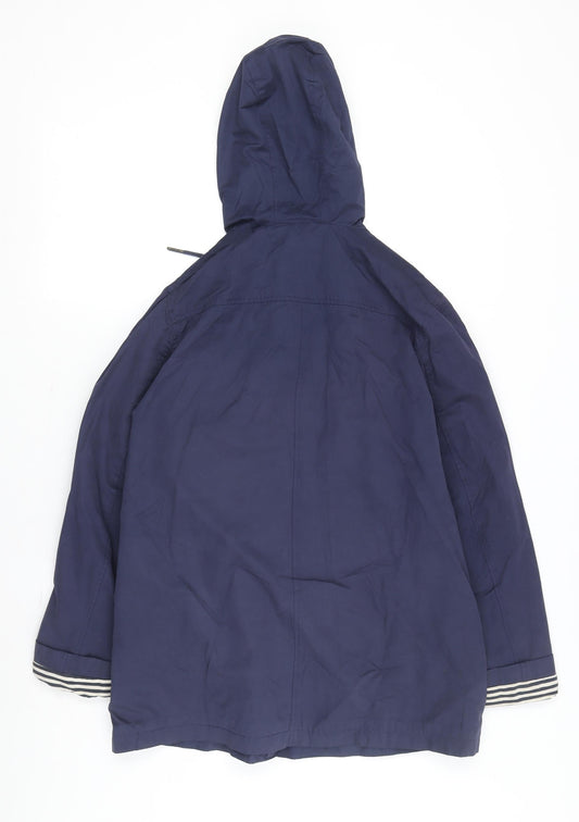 Womens UK Size 10 FatFace Blue Parka Coat