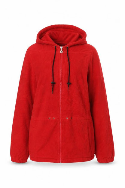 Womens UK Size M Lands' End Red Basic Jacket