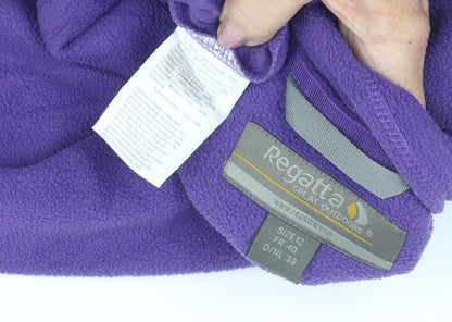 Regatta Women's Purple Fleece 1/4 Zip Sweatshirt Size 12