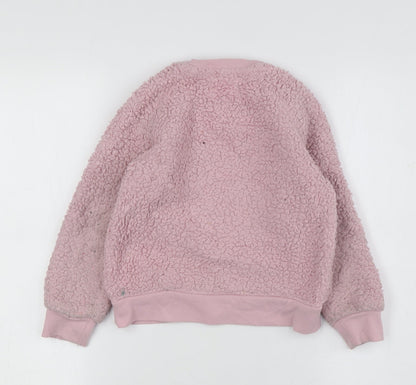 Jeff & Co Girls Pink Cat Sweatshirt 5-6 Years Bouclé Pullover