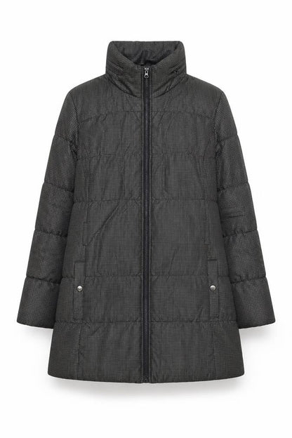 Marks and Spencer Women's Black Check Puffer Coat L