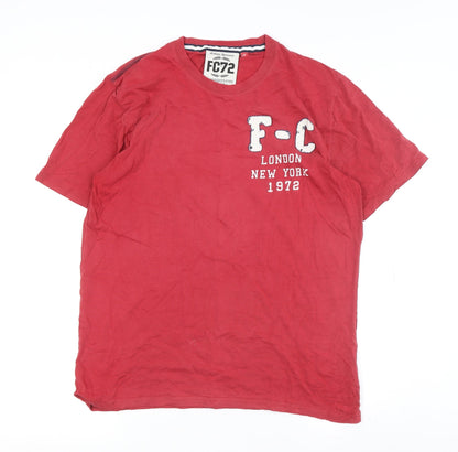 FC Seventy-Two Men's Red Crew Neck T-Shirt M