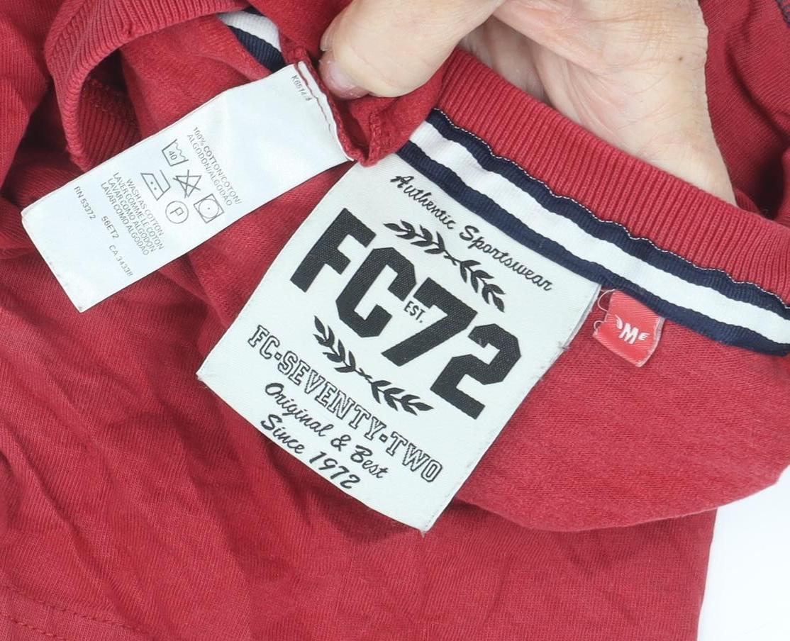FC Seventy-Two Men's Red Crew Neck T-Shirt M