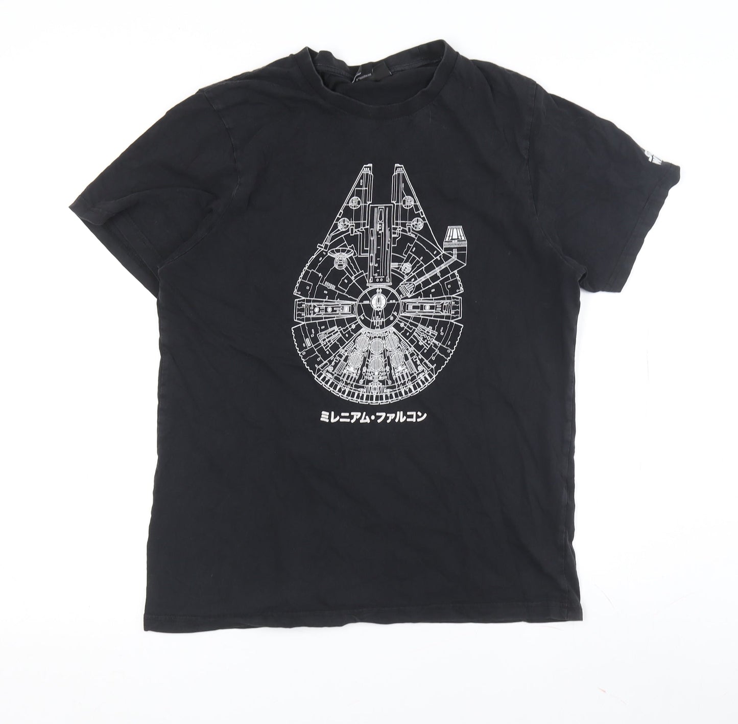 Star Wars Men's Black Graphic T-Shirt, Size S, Space Theme