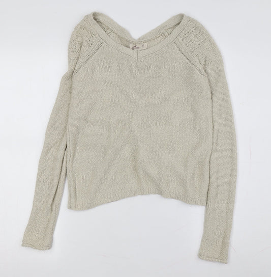 Womens UK Size XS Hollister Ivory Pullover Jumper