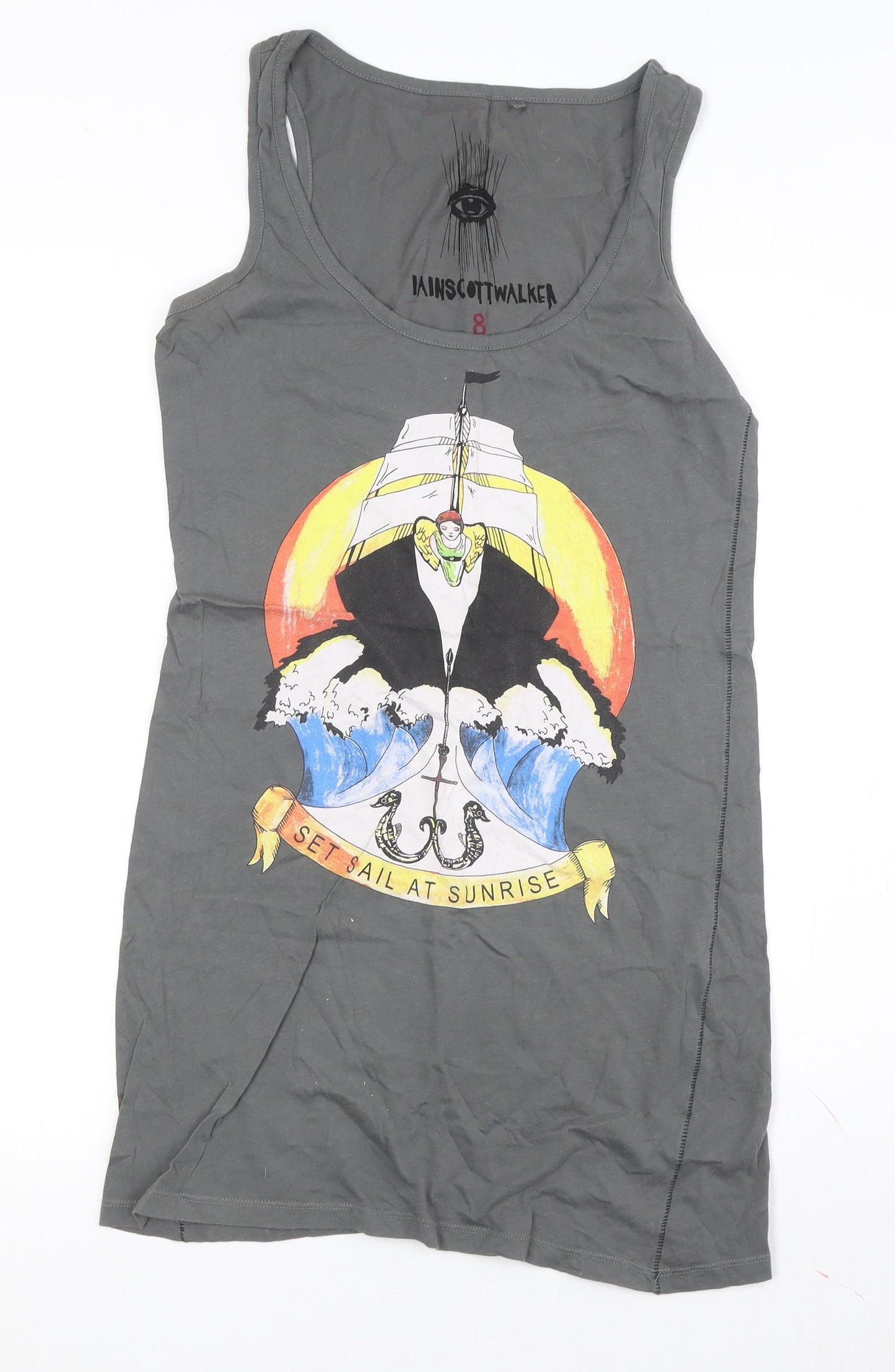 Iain Scott Walker Women's Pirate Grey Tank Dress Size 8 Casual