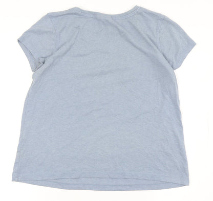 Womens UK Size 14 Harry Potter Blue Basic T-Shirt