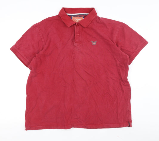 Cotton Traders Men's Red Polo Shirt